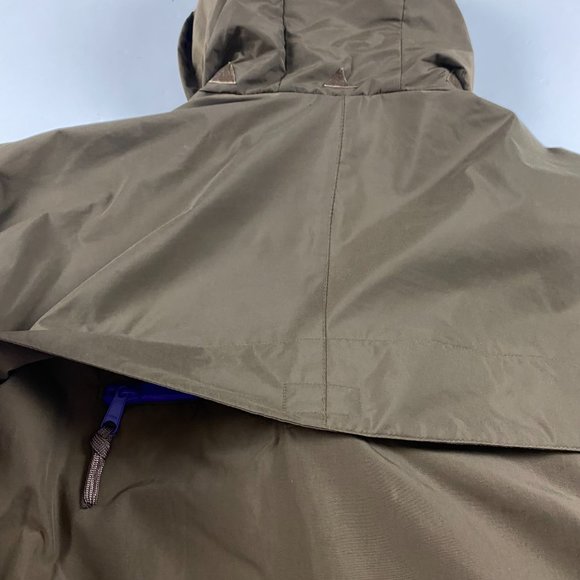 Lands' End Packable Mountain Lite Parka Jacket Men's Medium Brown Purple Nylon - Picture 5 of 15